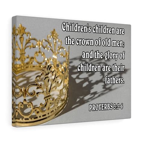 Scripture Walls Children Proverbs 17:6 Bible Verse Canvas Christian ...