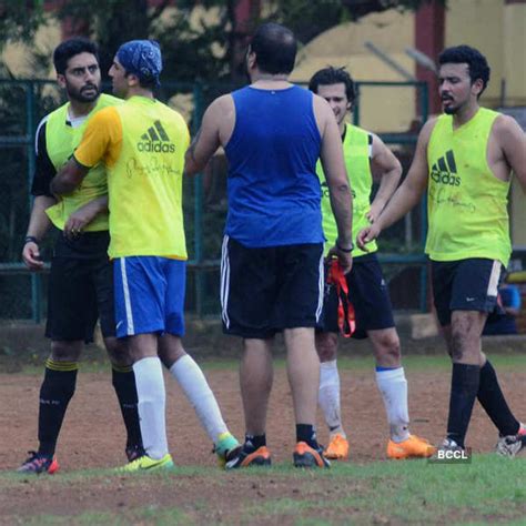 Abhishek Bachchan during the All Stars Football Club (ASFC) practise ...