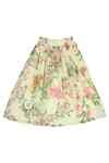 Buy Off White Georgette Floral Printed Skirt Set For Girls by Free ...