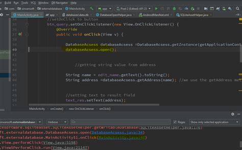 Image result for Database Android Studio Java