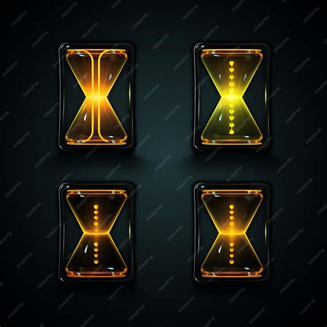 Premium Photo | Neon Design of Hourglass Icon Emoji With Time Sensitive Urgent and Patient ...