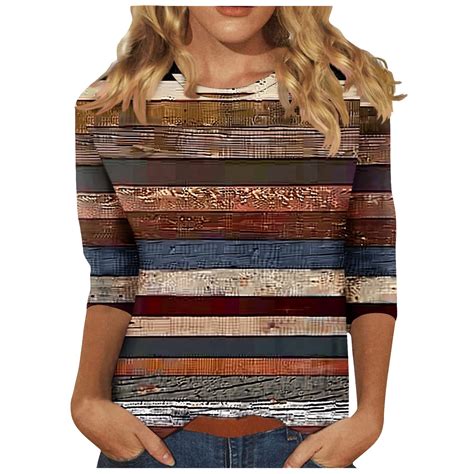 Cilsoka 3/4 Sleeve T Shirts for Women Long Sleeve V Neck Shirts for ...