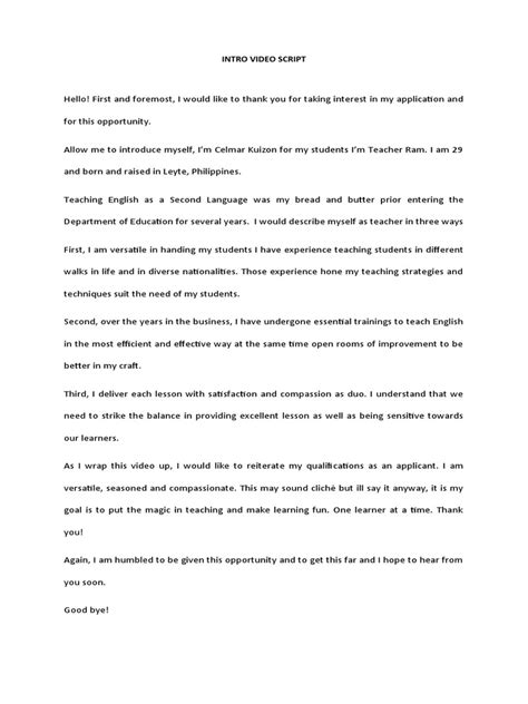 Image result for Intros for Video Script