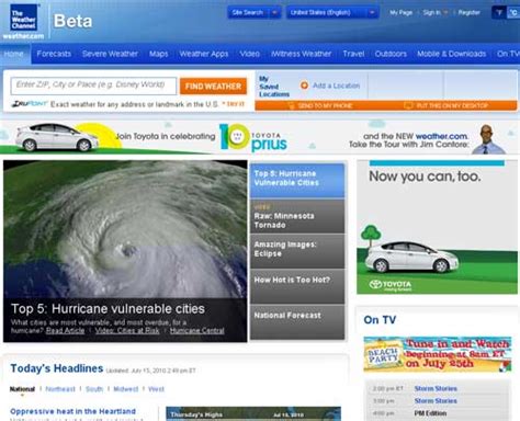Image result for Weather Channel Website