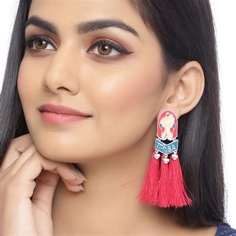 Truck Art 'Ranisa' Tassels Adorned Earrings – VOYLLA