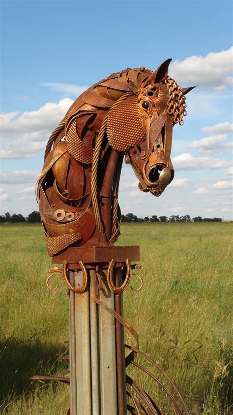 Margie | Scrap metal art, Horse sculpture, Metal art