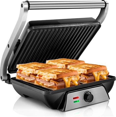 Amazon.com: SUSTEAS 3-in-1 Electric Indoor Grill - Panini Press with ...