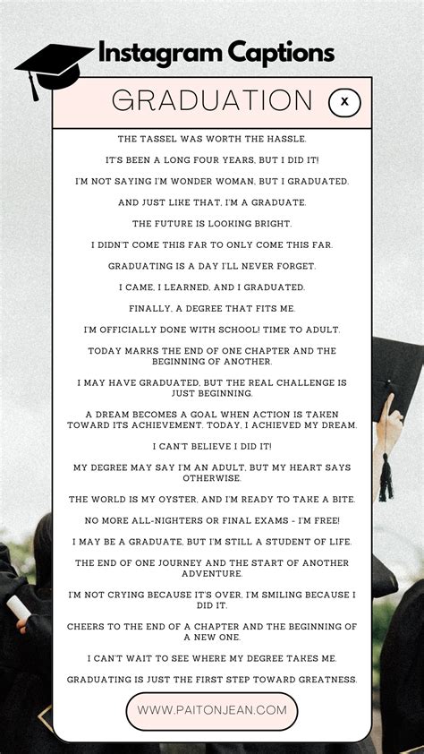 Witty Graduation Captions