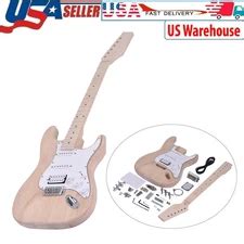 Unfinished ST Style DIY Electric Guitar Kit Basswood | Ubuy India