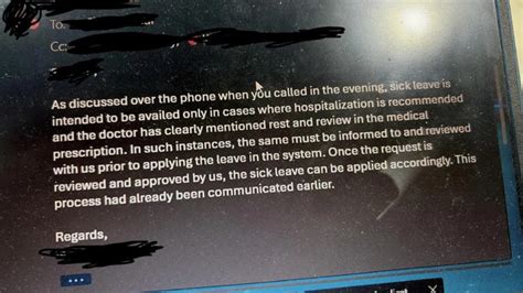 Manager's response to employee's sick leave request makes Reddit go ...