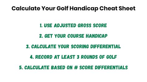 How to Calculate Your Golf Handicap
