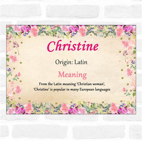 Christine Name Meaning