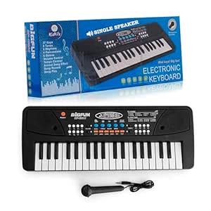 Buy Kidkitz Kids Piano with Mic 37 Keys 8 Rhythms 8 Tones 6 Demos ...