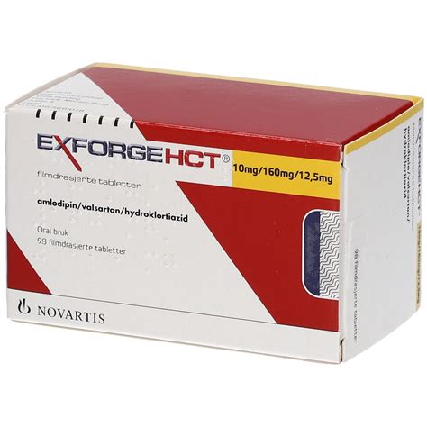 EXFORGE HCT 10 mg/160 mg/12,5 mg Filmtabletten 98 St mit dem E-Rezept ...