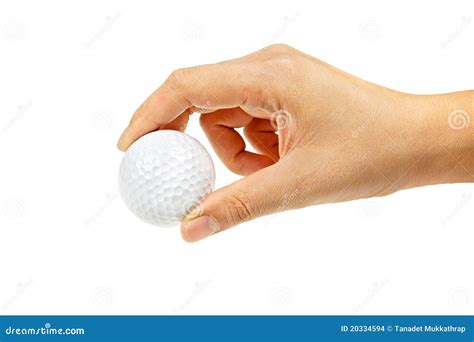 Female Hand Holding Golf Ball Stock Photo - Image of single, business ...