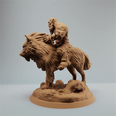 🐺 Orc Rider on Dire Wolf, Mounted Orc, Orc Wolfrider- Supported・ 3D ...