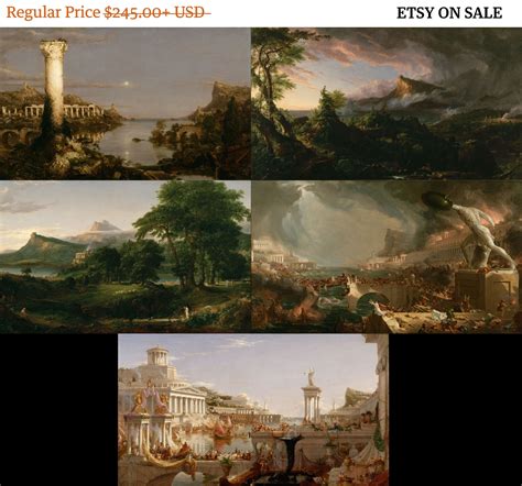 Thomas Cole : the Course of the Empire 1836 COMPLETE SET | Etsy