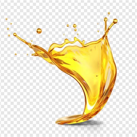 Oil splash on transparency background psd | Premium AI-generated PSD