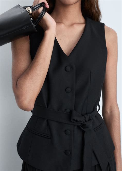 Vestido chaleco combinado - Mujer | MANGO México