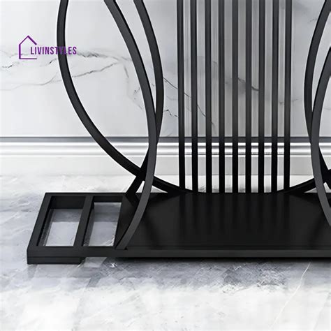 Modern Contemporary White Marble Black Console Table – LivIn Styles