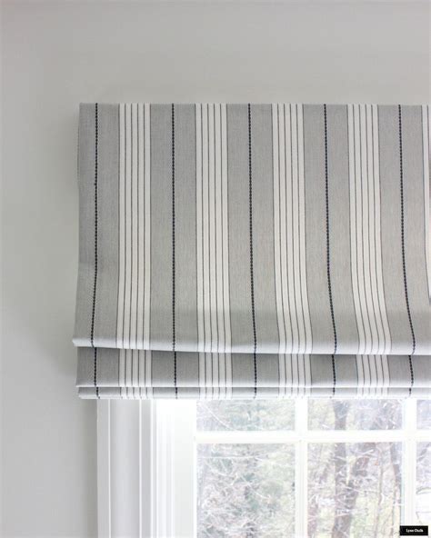 Schumacher Audrey Stripe Roman Shade (shown in Grey - Comes in 8 Colors ...