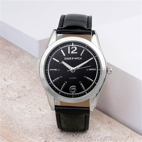 Shop online Falconer Silver Dial Men's Watch With Black Dial And Black ...