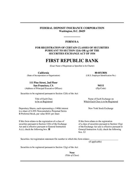 Fillable Online 17 CFR249.208a - Form 8-A, for registration of certain ...