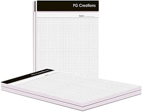 PG Creations 5 mm Grid Paper Notepad, A5 Size, 5x8 Inch, Medium Size ...