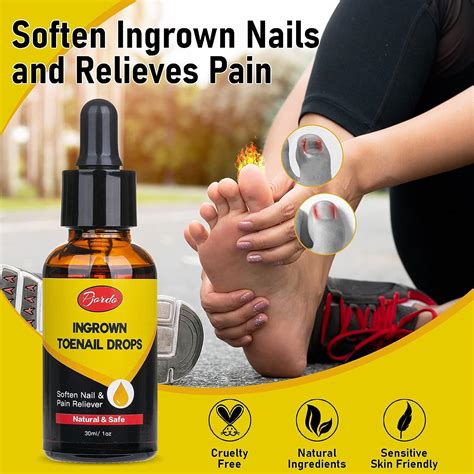 Pjordo Ingrown Toenail Treatment Kit - Includes Drops, Pain Reliever, Softener, Toe Tubes ...