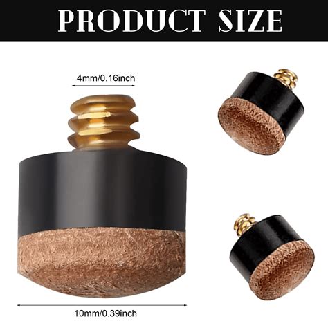 22 Pcs Screw on Tips 10 mm Cue Tips, Pool Billiard Cue Tips Replacement ...