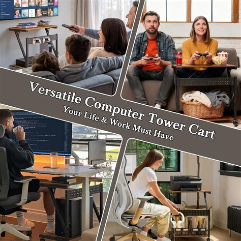 Faesun Computer Tower Cart, Height Adjustable PC Tower India | Ubuy