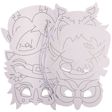 Buy Baker Ross FX231 Halloween Colour in Masks - Pack of 8, Crafts for ...