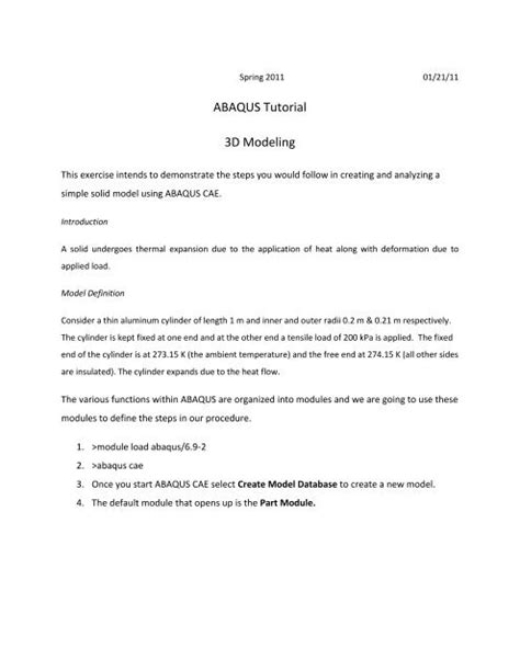 Abaqus 3D Example 的图像结果