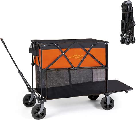 FAIR WIND Double Decker Wagon Collapsible Wagon Cart Folding Large ...