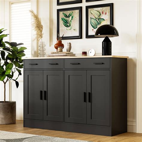 Black Buffet Table