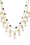 Buy Gold Plated Layered Pearl Embellished Necklace by Curio Cottage ...