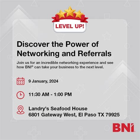 BNI Synergy Chapter Meeting, Landry's Seafood House (6801 Gateway Blvd ...
