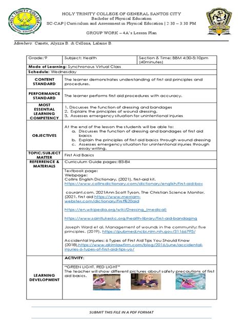 Image result for Introduction of First Aid Lesson Plan