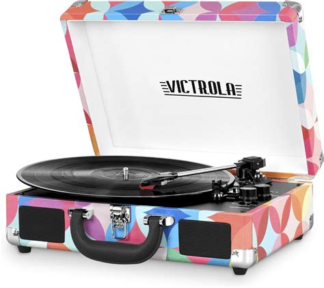 Victrola Revolution GO 3-Speed Bluetooth Portable Rechargeable Record Player with Built-in ...