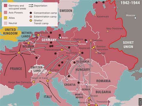 Holocaust Concentration Camps Map
