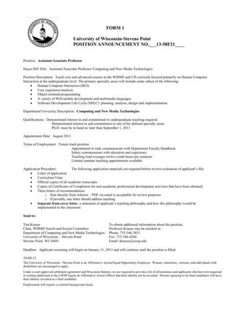 Assistant Professor Cover Letter - How to create an Assistant Professor ...