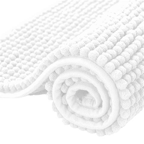 SUBRTEX Bathroom Rugs Chenille Bath Rug Soft Short Plush Bath Mat Soft ...