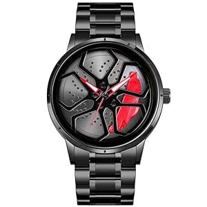 Buy IMPERIOUS - THE ROYAL WAY Men Black Band Watch New Wheels Rolling ...