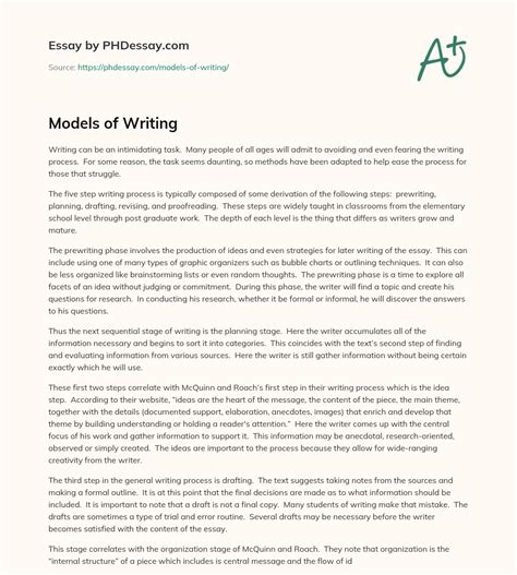 Image result for Writing Models Example