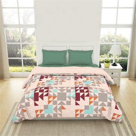Buy SPACES Cotton Geometric Print Reversible Double Dohar from SPACES ...