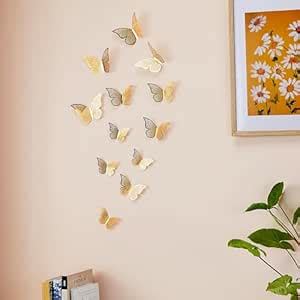 Amazon Basics 3D Home Decor Butterflies Wall Stickers | Suitable for ...