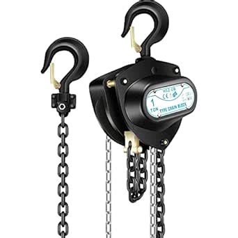 Manual Chain Hoist 1 Ton 2200Lbs Capacity Puller 10 Feet Lift Hand ...