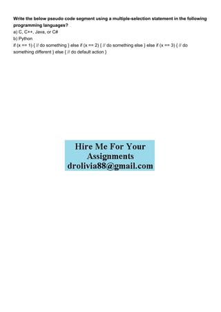 How to Write a Pseudocode Using the Select Method 的图像结果