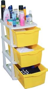 PARASNATH Boxo 3 Layer (Yellow) Multi-Purpose Modular Drawer Storage ...