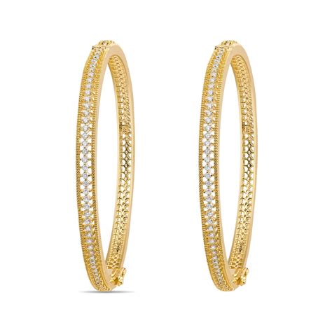Golden Glow Gold Plated 925 Sterling Silver Bangles – Zavya